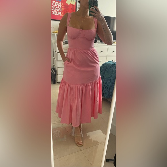 House of CB Elia pink midi dress NWT - Picture 13 of 15